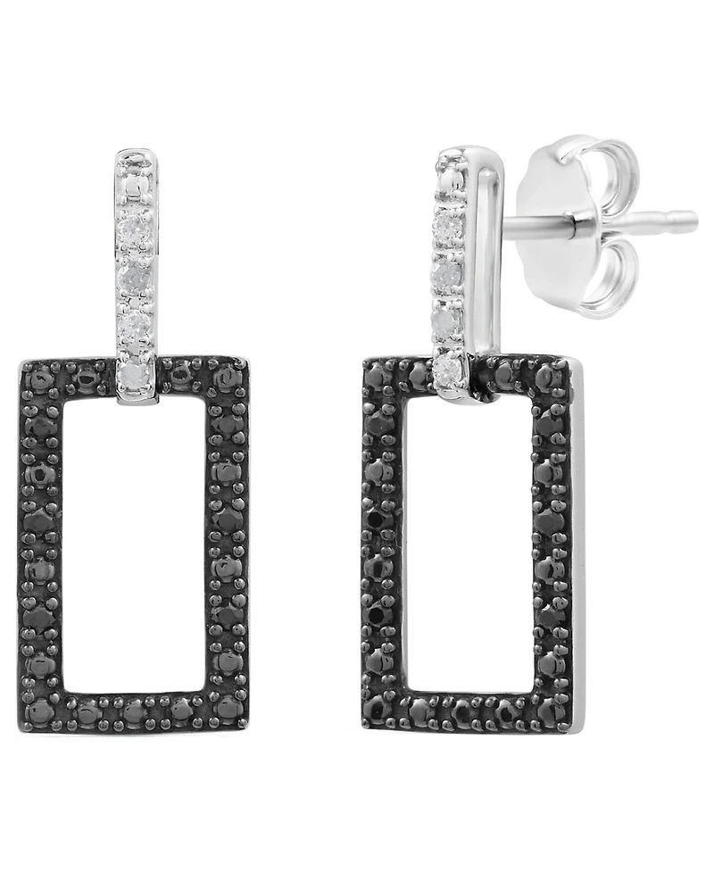 Macy's Diamond Post Back Earrings (1/6 ct. t.w.) in Sterling Silver