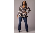 Women's Plus Leah Long Sleeve Tunic Top