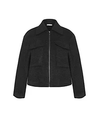 City Chic Women's Boucle Zip Front Jacket