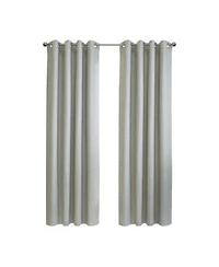 Thermaplus Zoey Room Darkening Window Treatment Grommet Curtain Panel For Bedroom Livingroom 52 X22 X 63 X22 Grey