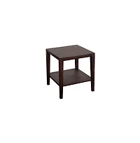 Porter Designs Fall River Solid Sheesham Wood End Table, Gray