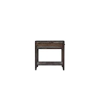 Porter Designs Fall River Solid Sheesham Wood End Table, Natural