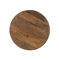 Bixby Solid Red Oak Wood End Table, Brown