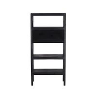 Canberra Solid Mango Wood Bookcase, Black
