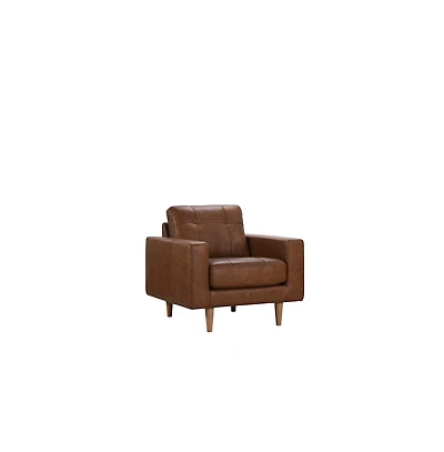 Glisan Full-Grain Leather Chair, Brown