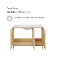 Swiss Madison Cascade 48'' Bathroom Vanity in Natural Oak