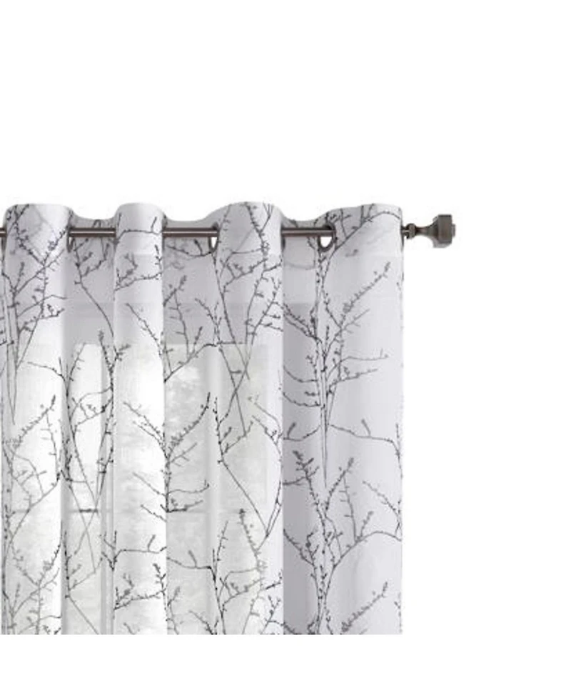 Commonwealth Home Fashions Lisette Grommet Curtain Panel Window Dressing - 52x84", White