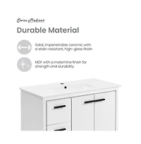 Swiss MadisonVirage 36 Freestanding, Bathroom Vanity in White
