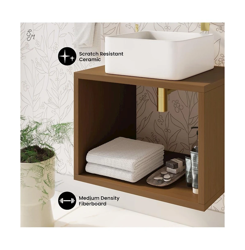 Swiss MadisonConcorde 24'' Wall-Hung Vanity In Oak