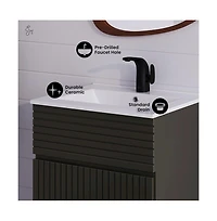 Swiss Madison Bernay 24" Bathroom Vanity in Cedar Gray