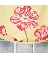 Rlf Home 100% Cotton La Tulipe Butterfly With Poly/Cotton lining Rod Pocket Valance 50" x 17" Yellow