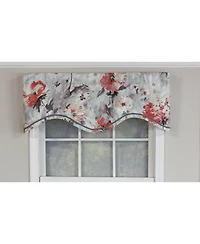 Rlf Home Tia Cornice Valance Primrose. 3" Rod Pocket, Elevated trim decor. 50"W X 17"L