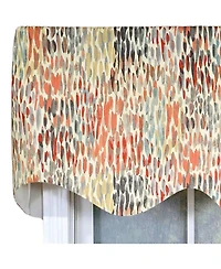 Rlf Home 100% Cotton Dazzle Regal With Poly/Cotton Ivory lining Rod Pocket Valance 50" x 17" Gray