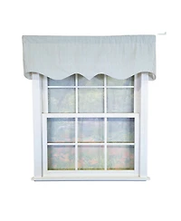 Rlf Home 100% Cotton Seersucker Regal With Poly/Cotton Ivory lining Rod Pocket Valance 50" x 16" Blue