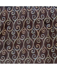 Rlf Home Twine Cornice 100% Cotton with Fully Lined 3" Rod Pocket Valnance for Windows 50" x 17" Cocoa