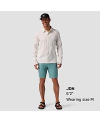 Backcountry Men's Tahoe Woven Convertible Snap-Up Shirt Performance Shirts Long Sleeve