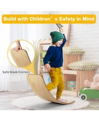 Mecale 35 Inch Wooden Balance Board for Kids and Adults Support 660 Lbs