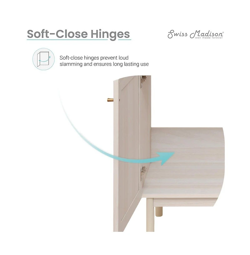 Swiss MadisonClasse 36" Freestanding Bathroom Vanity in White Oak with Sink Top