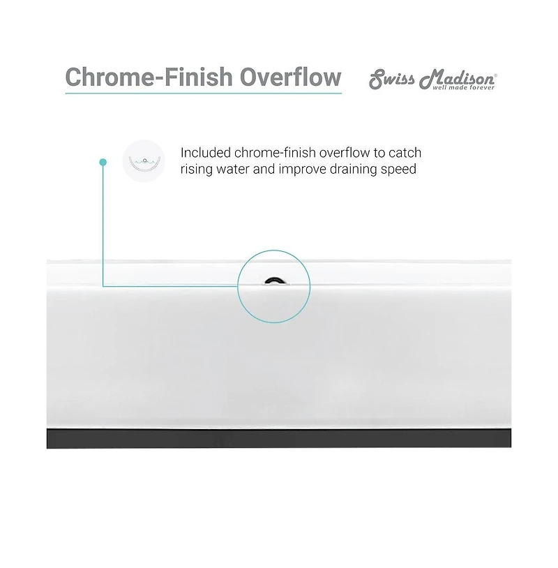 Swiss Madison Pierre 24 Single, Freestanding, Matte Black Metal Frame Bathroom Vanity