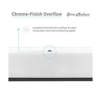 Swiss Madison Pierre 24 Single, Freestanding, Matte Black Metal Frame Bathroom Vanity