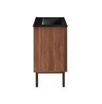 Swiss Madison Classe 24" Freestanding Bathroom Vanity in Brown Oak with Sink Top