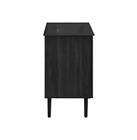 Swiss MadisonBron 24" Freestanding Bathroom Vanity in Oak with Black Sink Top