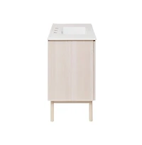 Swiss Madison 36" Freestanding Bathroom Vanity in White Oak with 3-Hole Widespread Sink Top