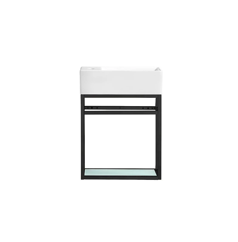 Swiss Madison Pierre 19.5 Single, Metal Frame, Open Shelf, Bathroom Vanity