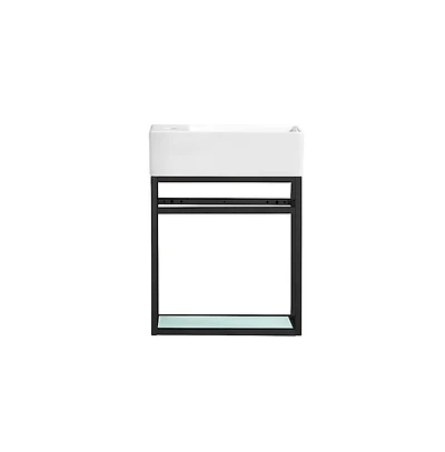 Swiss Madison Pierre 19.5 Single, Metal Frame, Open Shelf, Bathroom Vanity
