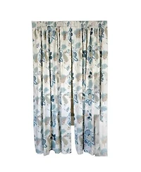 Rlf Home Samanta Window Treatment 100 Cotton High Quality Decorator Fabric Fully Lined Curtain Panels 100 X22 X 63 X22 Blue