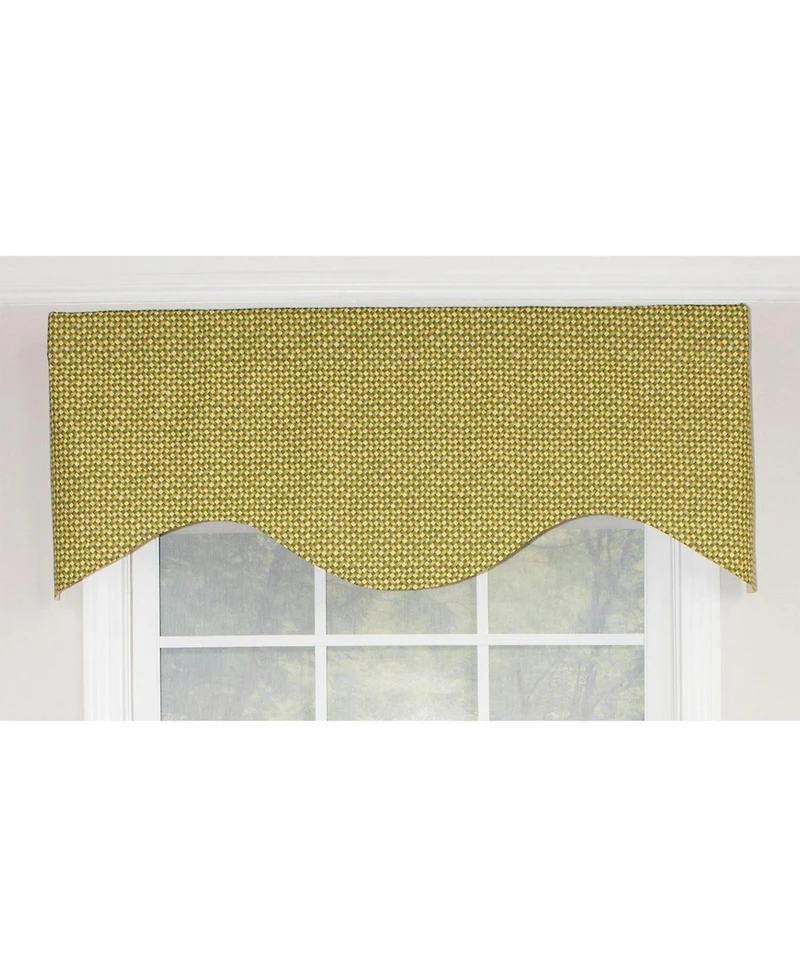 Rlf Home Cabana Cornice 100% Cotton with Fully Lined 3" Rod Pocket Valnance for Windows 50" x 17" Sage