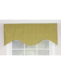 Rlf Home Cabana Cornice 100% Cotton with Fully Lined 3" Rod Pocket Valnance for Windows 50" x 17" Sage