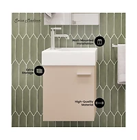 Swiss Madison Colmer 18" Wall-Mounted Bathroom Vanity in Sandstone