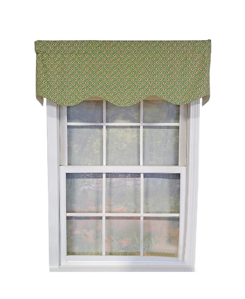 Rlf Home Athima Provence Mini Flower Bouquets Lining Effortless Installation Elegant Window Treatment Valance 50" X 15" Red