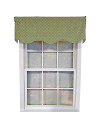 Rlf Home Athima Provence Mini Flower Bouquets Lining Effortless Installation Elegant Window Treatment Valance 50" X 15" Red