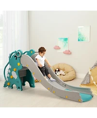 Mecale 4-in-1 Kids Climber Slide Play Set with Basketball Hoop