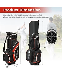 Lightweight Golf Stand Bag with 14 Way Top Dividers and 6 Pockets