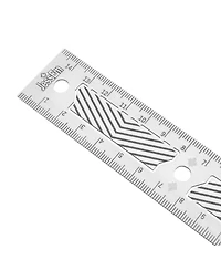 JessEm 07414 Stainless Steel 150mm Precision Ruler with Patented Flex Grip and Fade Resistant Markings