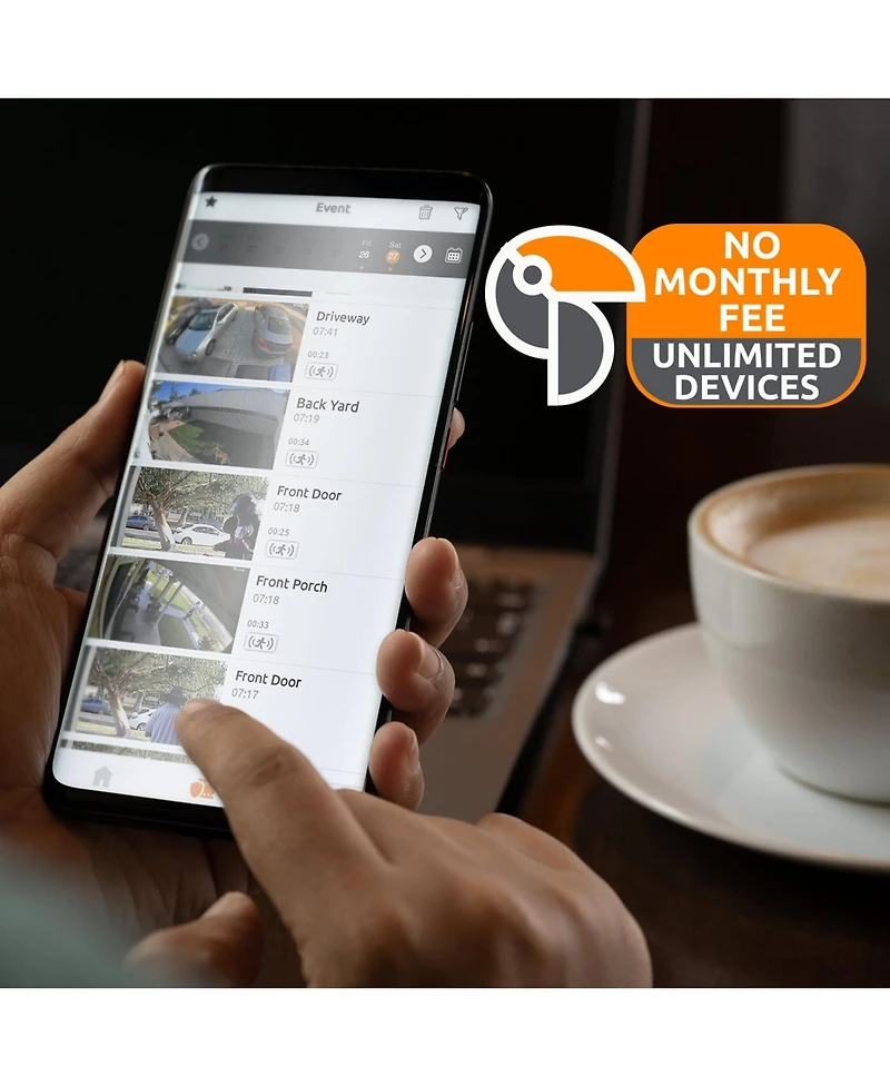 Toucan Security Floodlight Camera 3-Pack No Subscription Required