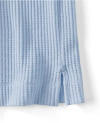 Lands' End Women's Long Sleeve Waffle Shawl Collar Henley