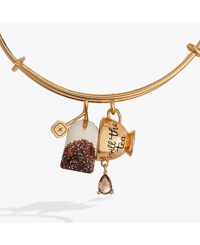 'Spill the Tea' Cup & Tea Bag Charm Bangle