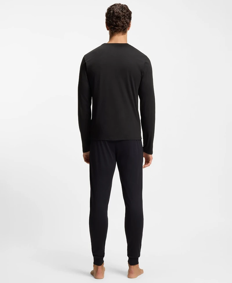 Boss Men's 2-Piece Long-Sleeve Top and Waistband Pants Pajama Set