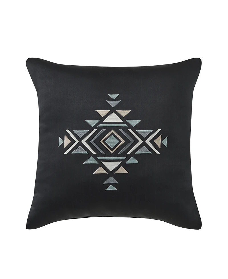 J Queen New York Parallel Embellished Decorative Pillow, 18" x 18"