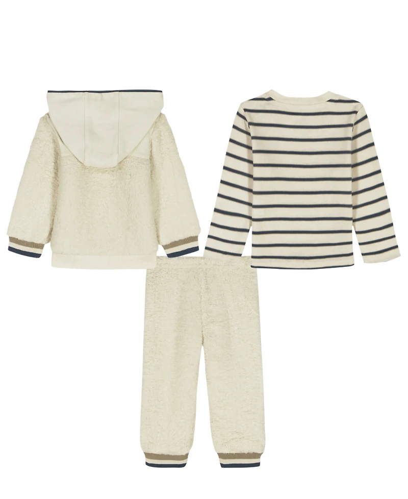 Calvin Klein Baby Boys T-Shirt, Hoodie and Pants, 3-Piece Set