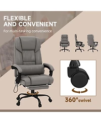 Vinsetto Massage Office Chair, Office Chair with 6 Vibration Points
