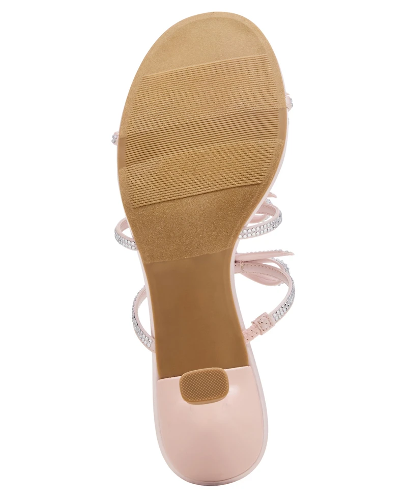 Madden Girl Women's Loving Bow Mid-Heel Rhinestone Dress Sandals