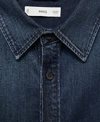 Mango Men's Pocket Denim Overshirt