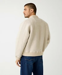 Guess Men's Scuba Melange Long Sleeve Bomber Jacket