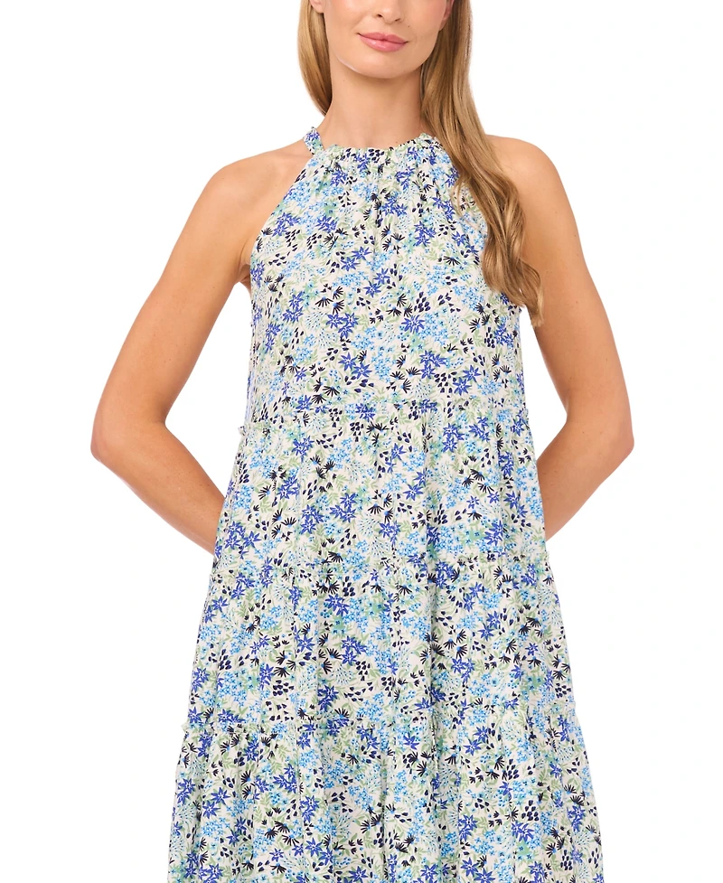 CeCe Women's Tiered Halter Dress