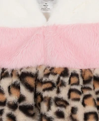 Rare Editions Baby Girls 3-Piece Hooded Vest, Long-Sleeve Top and Leggings Set